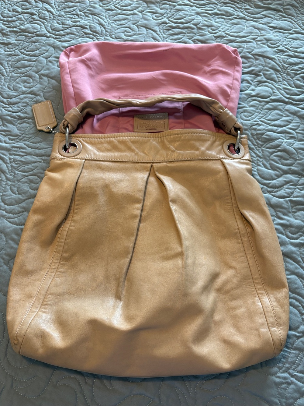 Coach Parker Hippie Leather Shoulder Bag with Top Handle - Picture 5 of 10